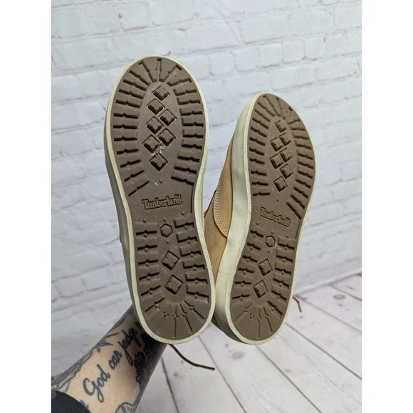 Timberland Womens Wheat/Brown/White Lace-Up Nubuck Dausette Sneaker Boots Sz 7.5 - Picture 9 of 9